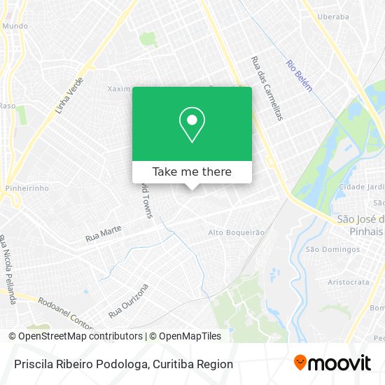 Priscila Ribeiro Podologa map