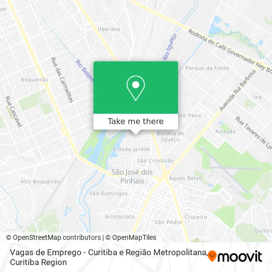 Vagas de Emprego - Curitiba e Região Metropolitana map