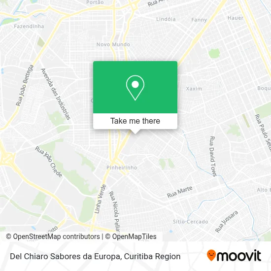 Del Chiaro Sabores da Europa map