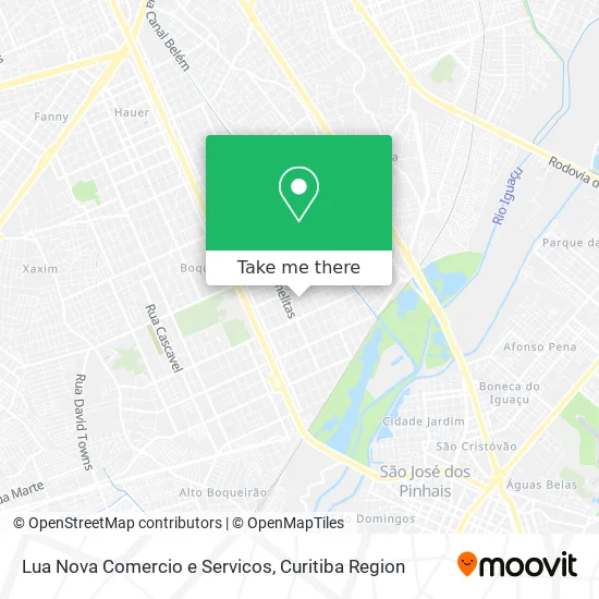 Lua Nova Comercio e Servicos map
