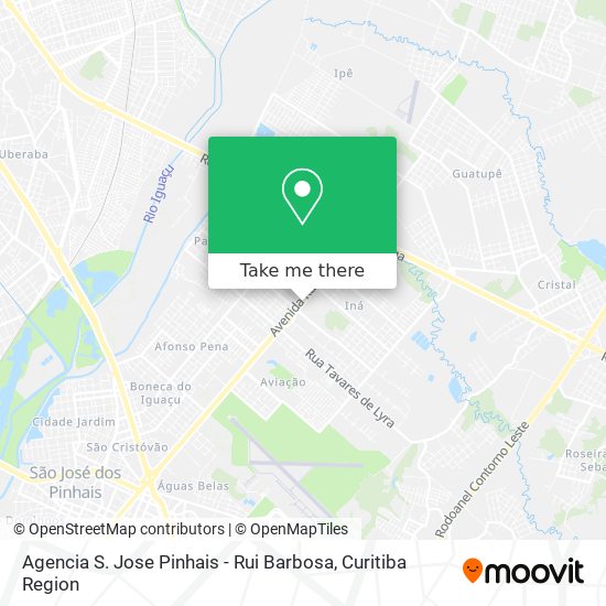 Agencia S. Jose Pinhais - Rui Barbosa map