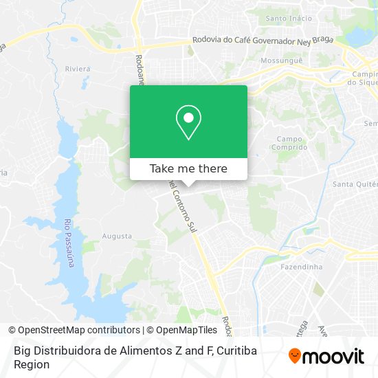 Big Distribuidora de Alimentos Z and F map