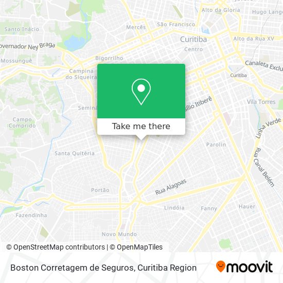 Mapa Boston Corretagem de Seguros