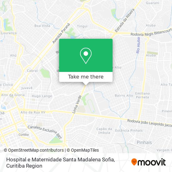 Hospital e Maternidade Santa Madalena Sofia map