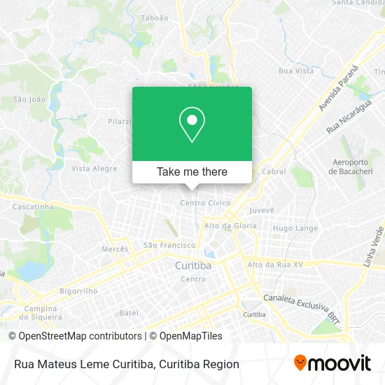 Rua Mateus Leme Curitiba map