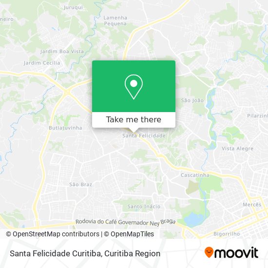 Mapa Santa Felicidade Curitiba