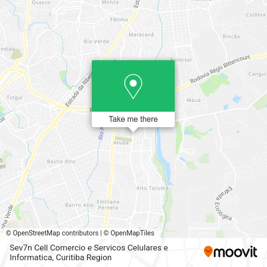 Sev7n Cell Comercio e Servicos Celulares e Informatica map