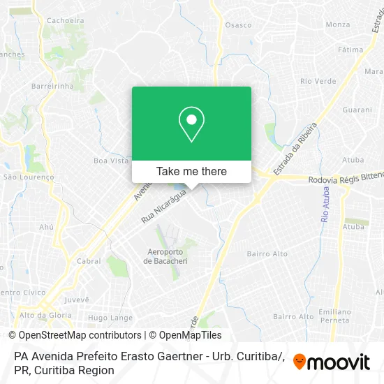 PA Avenida Prefeito Erasto Gaertner - Urb. Curitiba / , PR map