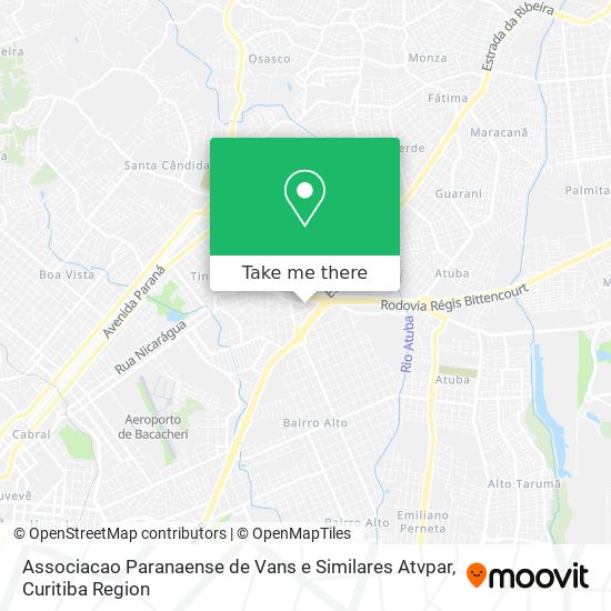 Associacao Paranaense de Vans e Similares Atvpar map