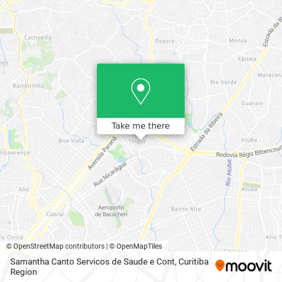 Samantha Canto Servicos de Saude e Cont map