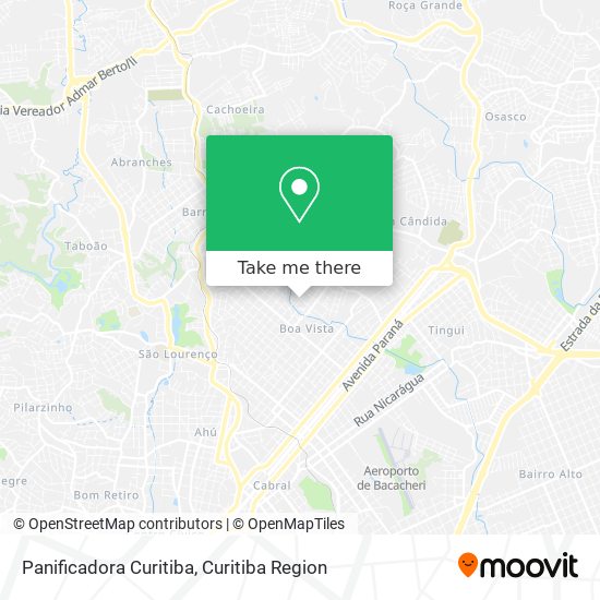 Mapa Panificadora Curitiba