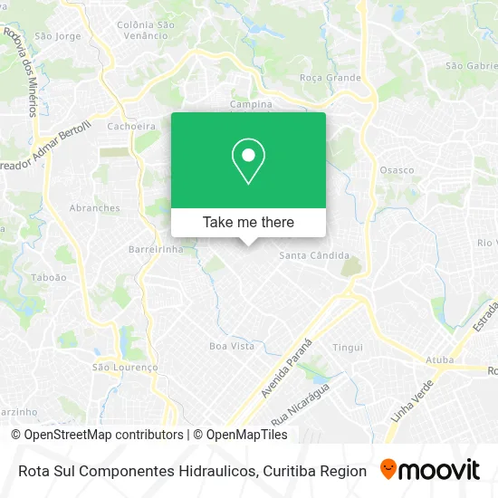 Rota Sul Componentes Hidraulicos map