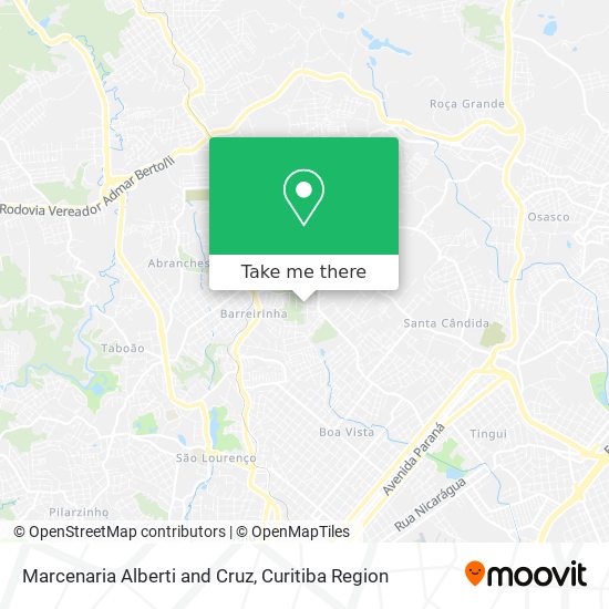 Marcenaria Alberti and Cruz map