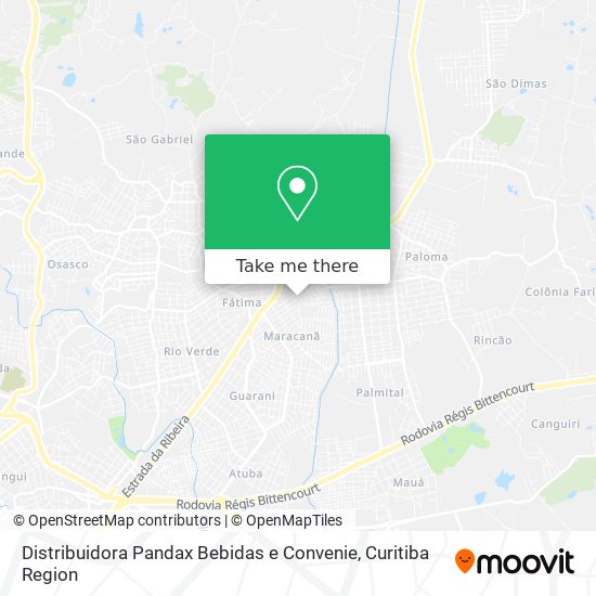 Distribuidora Pandax Bebidas e Convenie map