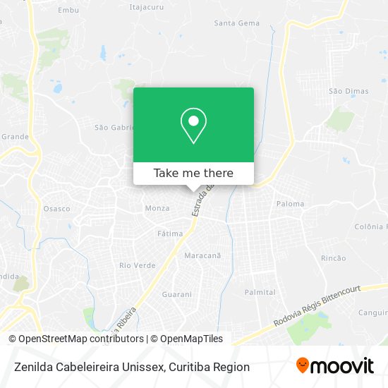 Mapa Zenilda Cabeleireira Unissex