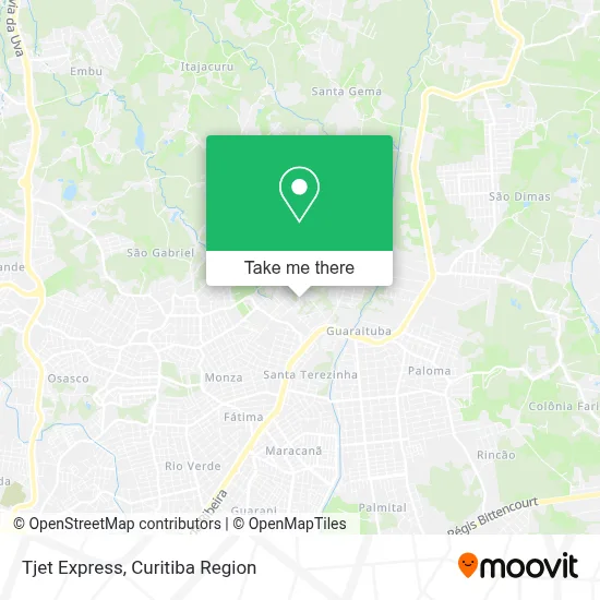 Tjet Express map