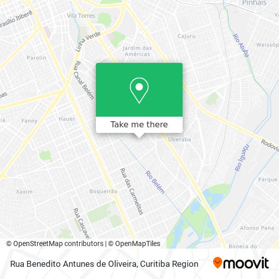 Rua Benedito Antunes de Oliveira map