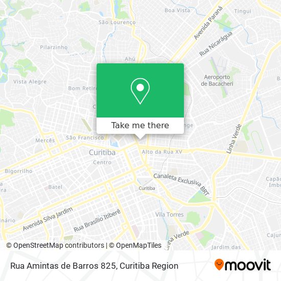 Mapa Rua Amintas de Barros 825