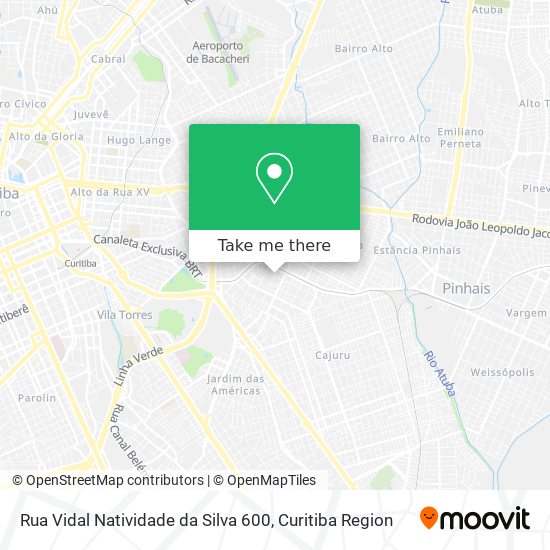 Rua Vidal Natividade da Silva 600 map