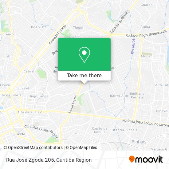 Rua José Zgoda 205 map