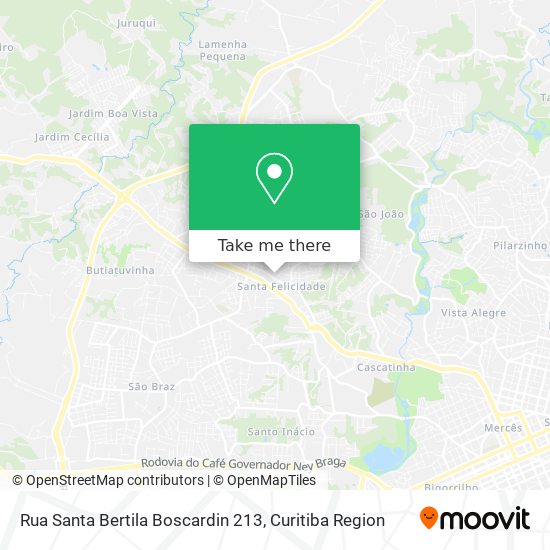 Mapa Rua Santa Bertila Boscardin 213