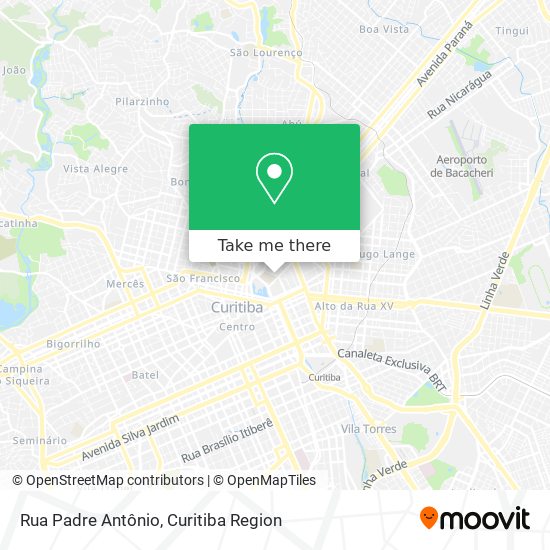 Mapa Rua Padre Antônio