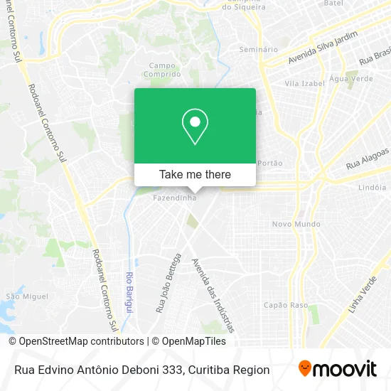 Rua Edvino Antônio Deboni 333 map