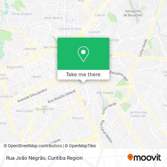 Mapa Rua João Negrão