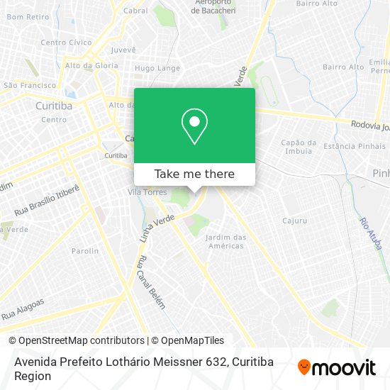 Mapa Avenida Prefeito Lothário Meissner 632