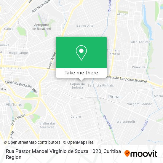 Mapa Rua Pastor Manoel Virgínio de Souza 1020