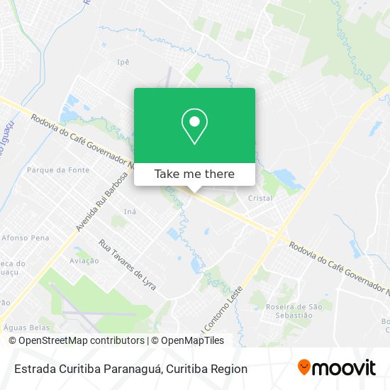 Estrada Curitiba Paranaguá map