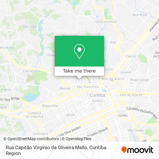 Rua Capitão Virgínio de Oliveira Mello map