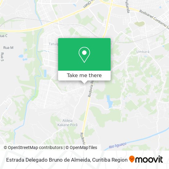 Estrada Delegado Bruno de Almeida map