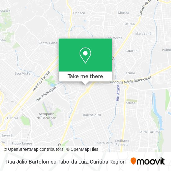 Rua Júlio Bartolomeu Taborda Luiz map