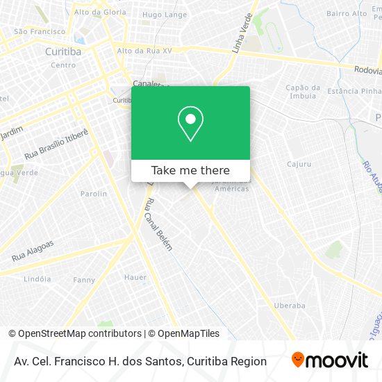 Av. Cel. Francisco H. dos Santos map