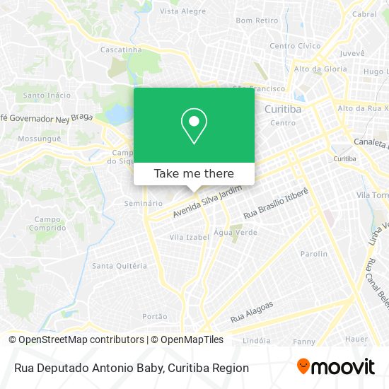 Rua Deputado Antonio Baby map