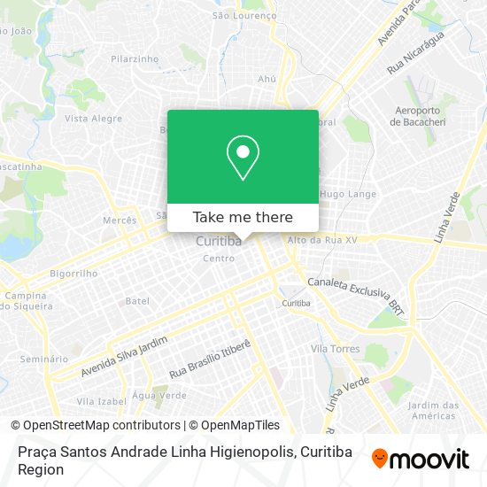 Praça Santos Andrade Linha Higienopolis map