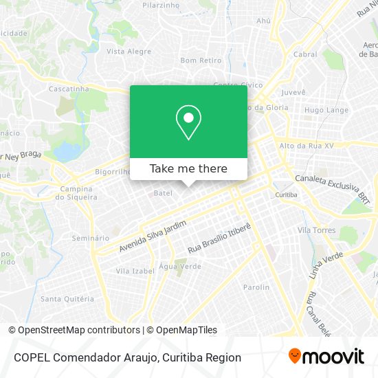 Mapa COPEL Comendador Araujo