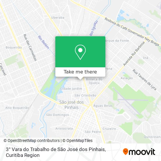 3° Vara do Trabalho de São José dos Pinhais map