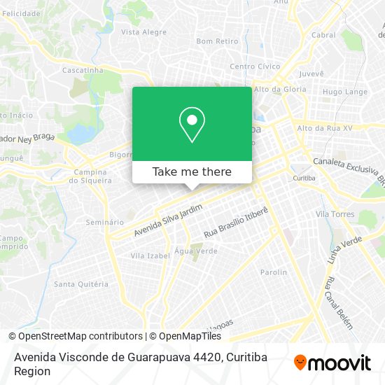 Mapa Avenida Visconde de Guarapuava 4420