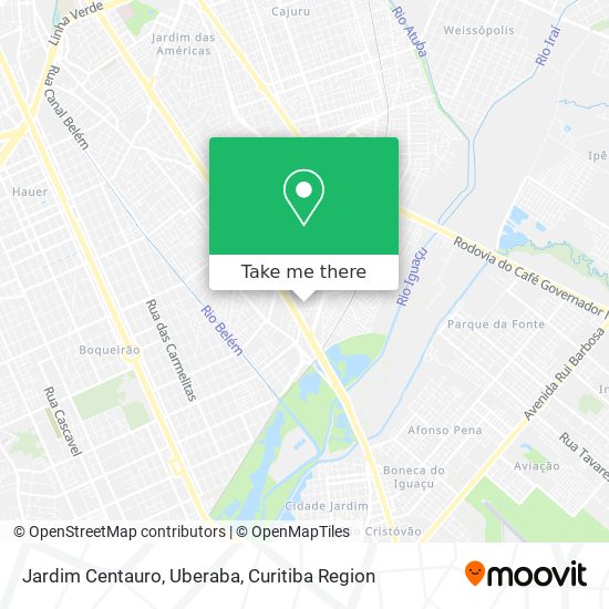 Mapa Jardim Centauro, Uberaba