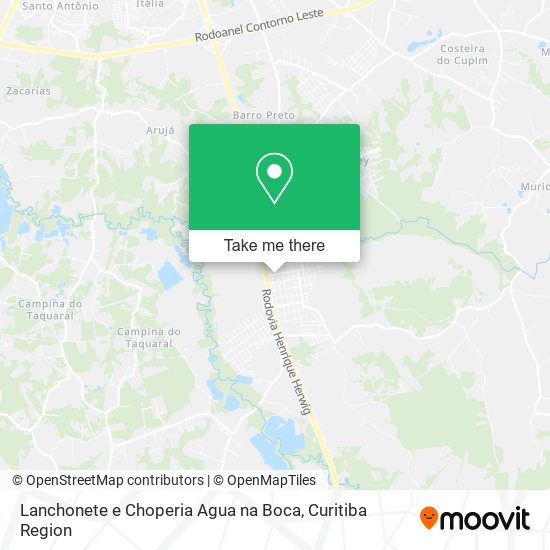 Lanchonete e Choperia Agua na Boca map