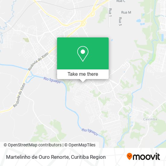 Martelinho de Ouro Renorte map