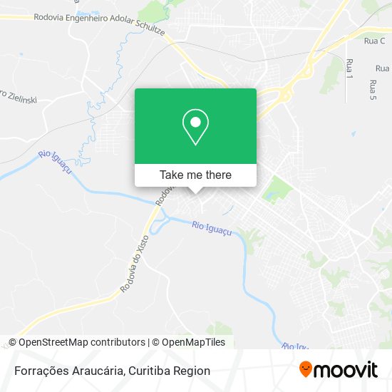 Forrações Araucária map