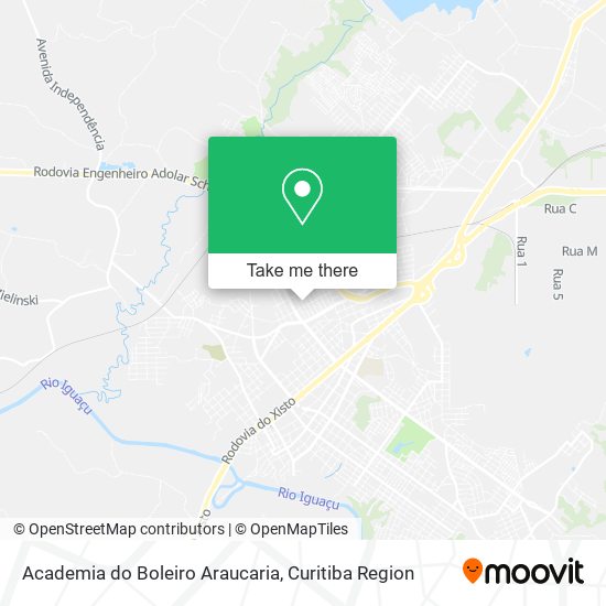 Academia do Boleiro Araucaria map