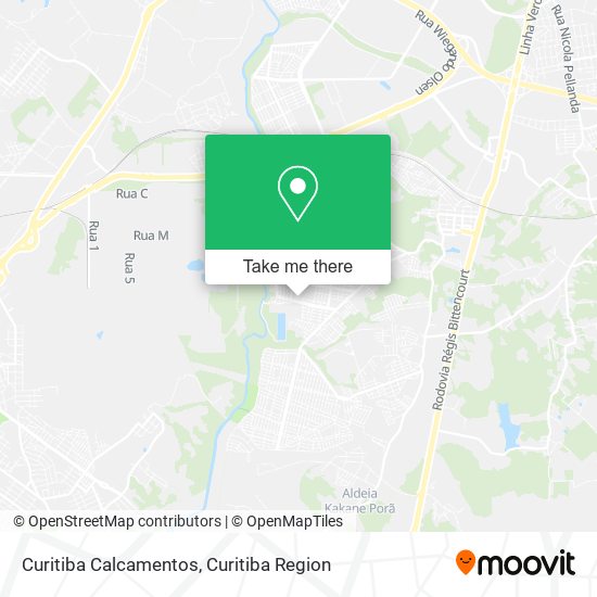 Curitiba Calcamentos map