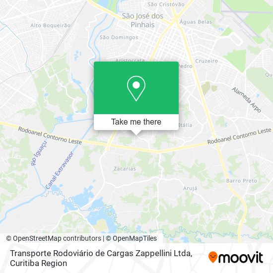 Transporte Rodoviário de Cargas Zappellini Ltda map
