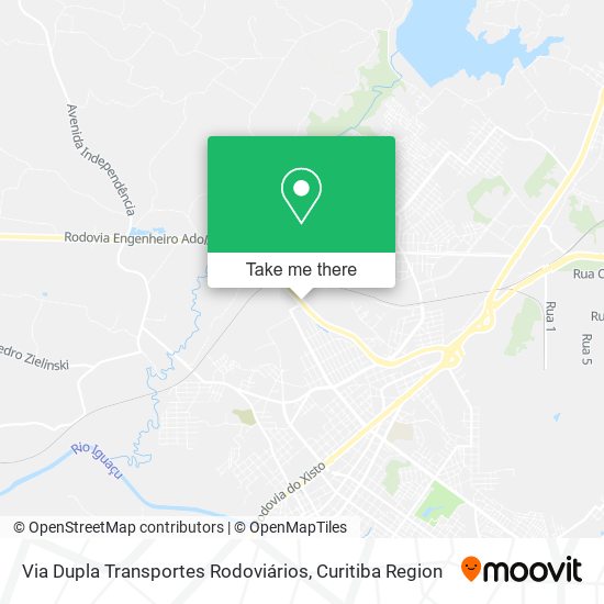 Via Dupla Transportes Rodoviários map