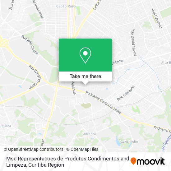 Msc Representacoes de Produtos Condimentos and Limpeza map