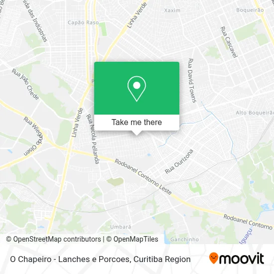 O Chapeiro - Lanches e Porcoes map